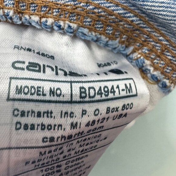 Carhartt Carpenter Jeans Men's 42X32 Loose Fit Straight Leg Denim Dungaree Y2K - Picture 10 of 12